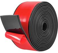 Nuyoah Tiras De Goma De Neopreno 80mm*2mm*3m Lámina De Neopreno Adhesiva Láminas Goma Adhesiva Rollo para Juntas De Bricolaje Revestimientos De Suelos Antivibración
