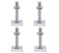 Nuyoah Tornillos Baca Adaptador de Pista en T Tornillo en T M6 20 x 20 mm T Track Adapter 4pz con Tuercas y Arandelas para T Ranura Caja de Techo y el Portabicicletas (4)