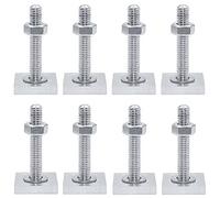 Nuyoah Tornillos Baca Adaptador de Pista en T Tornillo en T M6 20 x 20 mm T Track Adapter 8pz con Tuercas y Arandelas para T Ranura Caja de Techo y el Portabicicletas (8)