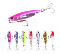 NUYSP 7 unids/lote 10g-40g Metal Jig Fishing Señuelo Inchiku Tenya Madai Jig Kabura Cebo de pesca de agua salada Vertical Jigs cebo de pesca Jigging Jighead Señuelos para pesca en agua salada (15g)