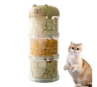 Nuytghr Almacenamiento de golosinas para perros, pequeño recipiente portátil para golosinas, tarro de galletas decorativo apilable, diseño conveniente para despensa de cocina, uso en viajes al aire