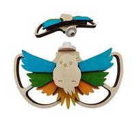 Nuytghr Bird Feeders, Foraging Toys, Chewable Perch, 9.06 X 5.51 Inches, Natural Wooden Hanging Design, Interactive Feeding Station for Parrots Cockatiels Deck Garden Balcony Window