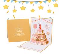 Nuytghr Birthday Cards, Happy Postcards, Celebration Keepsake,5.91x5.91 Inches, Vibrant Decorative Design, Writable Message Space, Ideal for Men Women Kids Husband Wife Daughter Sister Event