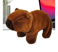 Nuytghr Capybara Stuffed Animal, Soft Walking, Brown, Barking Toy, Electric Capybara Plush Figurine, Lightweight, Adorable Cushion for Sofa, Couch, Bedroom, Living Room, Kids, Decor