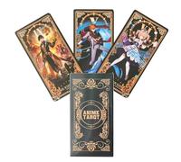 Nuytghr Cartas de tarot, tarot inspirado en anime, mazo de tarot de 78 hojas, mazo de tarot, tarot de adivinación, cartas de tarot para principiantes, tarot de actividades de equipo, mazo de tarot