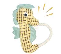 Nuytghr Dog Plush Chew Toy, Squeaky Teething Toy, Interactive Cotton Rope, Sturdy Crinkle Paper Design, 7.48x9.84 Inches, Soft and Tough for Aggressive Chewers, Engaging Pet Entertainment