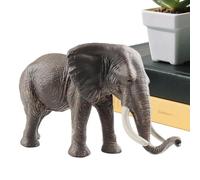 Nuytghr Elephant Figurine, Asian Wildlife Toy, Realistic Sculpture, Gray, Educational Learning Ornament, Animal Model Design, for Boys, Girls, Kindergarten, Patio, Garden, Backyard