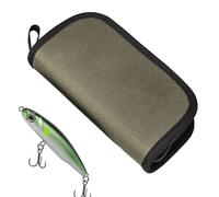 Nuytghr Fishing Lure Bags, Fly Lure Storage Case, Compact Tackle Binder, Olive Green, Portable Gear Wallet Organizer, Water Resistant Design, for Freshwater and Saltwater Trips