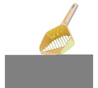 Nuytghr Kitten Scoop, Long Handle Pooper Lifter, Yellow, Shovel Tool, Non Slip Grip Design, Extra Deep Scoop Head, for Litter Box Cleaning Pet Waste Daily Household Lasting Use