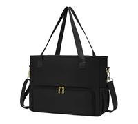 Nuytghr Lunch Tote Bag, Large Messenger Handbag for Travel Office, Work Computer with Adjustable Strap, Multi Pocket Storage Bag for Business Trip and Camping Beach Daily Use