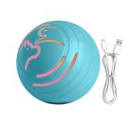 Nuytghr Moving Bouncing Dog Ball, Interactive Power Pet Ball, Automatic Rolling and Bouncing Toy, Bite-Resistant, Perfect for Cats, Small Dogs, Blue 2.20 Inches