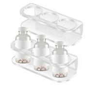 Nuytghr Peptide Holder, Medicine Organizer, Storage Rack,3.62x1.38x1.18 Inches, 2 Piece Wall-Mounted Case with 3 Slots, Fridge Use, Ideal for Diabetic Supplies, Travel, Home, Men, Women