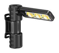 Nuytghr Portable Gym Lamp, Magnetic Foldable Light, 1.38x1.38x4.09 inches, Rotating Work Flashlight, Rechargeable LED Torch, Compact Utility Reading Lantern, for Adjustable Black Fishing Accessory