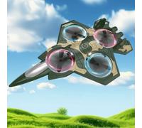 Nuytghr Remote Control Airplane, Beginner RC Plane, 8.07x5.12x1.77 Inches, 2.4Ghz Flying Drone, Stunt Fighter, for Outdoor Glider Toy, Park Playground Plane, Kids Adult Yard Air Combat