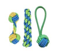 Nuytghr Small Dog Rope Toy, 3-Pack Puppy Tug of War Ropes 15x5cm, Bite-Resistant Teeth Cleaning Chew Toys for Indoor and Outdoor Play, Enhancing Muscle Strength