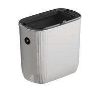Nuytghr Trash Can - 10.24 Inches Wall Mounted Kitchen Bin for Space Saving, Easy Access with Lid, Home Organization for Sink, Room Desk, Laundry, Corner Door, Sturdy PP Material, 9L and 11L Sizes