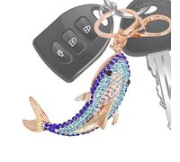 Nuytghr Whale Keychain, Key Ring Charm, Jewelry Accessory, 5.12 Inches, Sparkling Alloy Bling Design, Fashionable Decorative Gift Idea for Girlfriend Wife Girls Mom Purse Bag Pendant Use