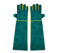 NUZAMAS 1 par de guantes de soldadura, 58 cm/23 pulgadas Longitud Hombro, de espuma, de vaca Split extar largo para, TIG MIG soldadores, barbacoa, jardinería, camping, estufa, chimenea