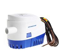 NUZAMAS 12V 1100GPH Barco Marino Automático Sumergible Automático Interruptor Bomba de agua de sentina para caravana Camping Barco de pesca marina Pequeña piscina y fuentes