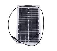 nuzamas 20 W 12 V Panel Solar de batería SunPower celda Ultra Thin Flexible con Conector Carga para la Tienda RV Barco Coche (compatibilidad con 18 V y por Debajo de Dispositivos)