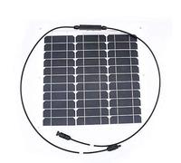nuzamas 30W 12V Panel Solar de batería SunPower celda Ultra Thin Flexible con conector carga para la tienda RV barco coche (compatibilidad con 18V y por debajo de dispositivos)