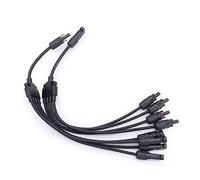 NUZAMAS 4 a 1 derivación Tipo Y Cable de Cable de Panel Solar, Conectores Conector Macho Hembra, Cable de extensión, Herramienta de Accesorios de Cable DIY
