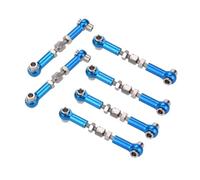 NUZAMAS 6 unidades de 47 mm de metal ajustable amortiguador RC Auto Tensor RC Barra de tracción de aleación de aluminio Juego de conexión para 1/10 RC Auto Buggy Touring Car Azul