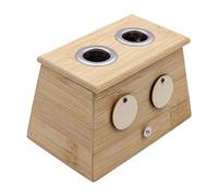 NUZAMAS Caja curativa de bambú con 2 agujeros, caja de moxibustión premium, terapia de moxibustión para aliviar el dolor de cintura, cuello, rodilla, hombro y espalda