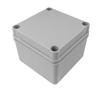 NUZAMAS Caja de conexiones IP67 impermeable de plástico para proyectos, 100 x 100 x 80 mm, caja eléctrica a prueba de polvo, carcasa exterior para electrónica DIY, carcasa gris