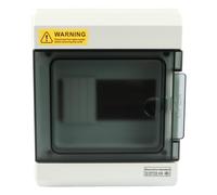 NUZAMAS Caja de protección de distribución de 6 vías, IP67, resistente al agua, caja de conexión electrónica, caja de carcasa para riel DIN exterior, caja de confluencia fotovoltaica