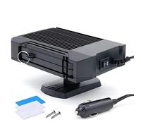 NUZAMAS Calentador de coche portátil de 12 V 150 W con asa, calentador y ventilador 2 en 1, descongelador de coche de invierno, soplador de aire, soporte giratorio