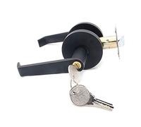 NUZAMAS Cerradura de entrada de la palanca de puerta, aleación de zinc, cerradura de puerta exterior/interior de seguridad con 3 llaves, juego de cerradura de seguridad, perilla de manija de puerta