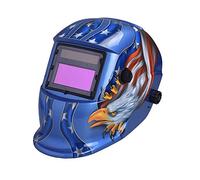 nuzamas funciona con energía solar auto oscurecimiento soldadura casco máscara de soldadura azul Eagle cara protección para Arc Tig Mig de Molienda de corte por plasma con pantalla