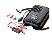 NUZAMAS Inflador de neumáticos Portable 150PSI 15L / min Compresor de Aire con LED Medidor de presión Digital 100 PSI 3 Adaptadores de válvula, 3M / 10 Feet Cord con 12V DC Enchufe de Cigarrillo