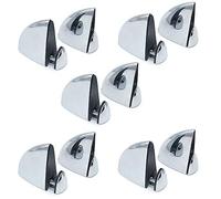 NUZAMAS-Juego de 10 mini abrazaderas de cristal, soporte para estante de madera y cristal, soporte de cristal, soporte para madera, clip en forma de boca de pez, abrazadera de 3 a 13 mm de grosor