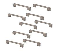 NUZAMAS - Juego de 10 tiradores y tiradores para puerta de armario, tiradores de cajón de muebles, aleación de zinc, 106 mm de largo, barras para armarios de cocina, centro a centro de 96 mm