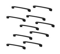 NUZAMAS - Juego de 10 tiradores y tiradores para puertas de armarios, cajones de muebles, aleación de zinc, 166 mm de largo, barras de pomos de armario de cocina, de centro a centro, 128 mm