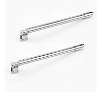 NUZAMAS - Juego de 2 barras telescópicas para mampara de ducha (300 mm a 500 mm, de cristal a pared, 25 mm, compatible con cristal de 8 mm a 12 mm, brazo de apoyo de acero inoxidable