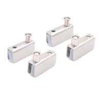 NUZAMAS - Juego de 2 bisagras pivotantes para puerta de armario, instalación superior e inferior, pestillo de bisagra de puerta, juego de abrazaderas de vidrio, pequeño
