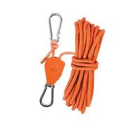 NUZAMAS Juego de 2 Cuerdas Reflectantes para Acampar de 4 m Cuerdas para Carpa con polea de 4 mm Cuerda guía para Carpa con ajustador para toldos para Acampar al Aire Libre Senderismo