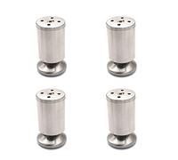 NUZAMAS Juego de 4 patas ajustables para muebles, 50 x 100 mm, hechas de acero inoxidable, patas de soporte para muebles, mesa de café, TV, soporte para muebles, sofá, patas de soporte para gabinete
