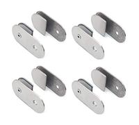 NUZAMAS Juego de 8 abrazaderas de cristal de acero inoxidable 304de 180 grados, soportes de cristal, soporte de pared a cristal, montaje en pared, se adapta a paneles de cristal de 8 a 12mm de grosor