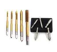 NUZAMAS Juego de grifos de rosca de mano para máquina métrica M3, M4, M5, M6, M8, herramienta de roscado y extractor de tornillos dañados