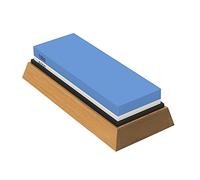 Nuzamas Premium couteau Pierre à aiguiser 2 Côté Pierre à aiguiser grain 1000/6000 Kitchen-knife Aiguiseur Pierre à base antidérapante et angle Guide inclus