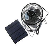 NUZAMAS Ventilador de 6 pulgadas alimentado por panel solar de 3,5 W 6 V para camping, caravana, yate, invernadero, casa de perro, ventilador de casa de pollo