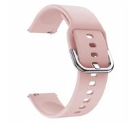 NUZIXINXW Adecuado para correa de reloj de silicona Samsung, reloj de repuesto de silicona de 18 mm y 20 mm, interfaz plana de liberación rápida, estilo deportivo suave, rosa claro, 18 mm