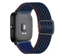 NUZIXINXW Correa de 20 mm/22 mm para Amazfit GTS 4/2/2e/3/GTS2 Mini/GTR/4/3/Pro/GTR2/42 mm. Pulsera elástica de nailon para reloj Amazfit Bip, azul marino, 22 mm