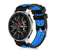 NUZIXINXW Correa de 22 mm para Samsung Gear S3 Frontier/Classic Galaxy Watch 3 Correa deportiva de silicona de 45 mm para Samsung Galaxy Watch Correa de 46 mm, Negro Azul, para Samsung Gear S3