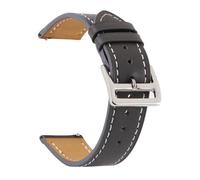 NUZIXINXW Correa de reloj de cuero de una sola vuelta de 18 mm, 20 mm, 22 mm y 24 mm para Samsung Galaxy 46 42 mm Gear S3, gris, 20 mm