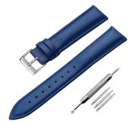 NUZIXINXW Correa de reloj suave 8 mm, 10 mm, 12 mm, 14 mm, 16 mm, 18 mm, 20 mm, 22 mm, 24 mm, correa de cuero para reloj de mujer, parte púrpura, verde, azul, azul, 22 mm